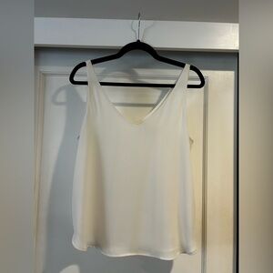 EUC Loft Off White Tank Shell Women's Top Lined in Size Small